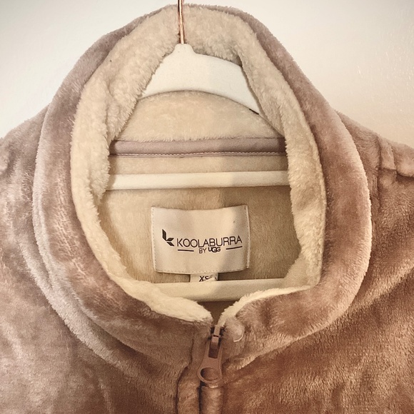 New Women’s Koolaburra by UGG Jacket Full Zip Sherpa Lined Long Length Tan XS - Picture 5 of 9